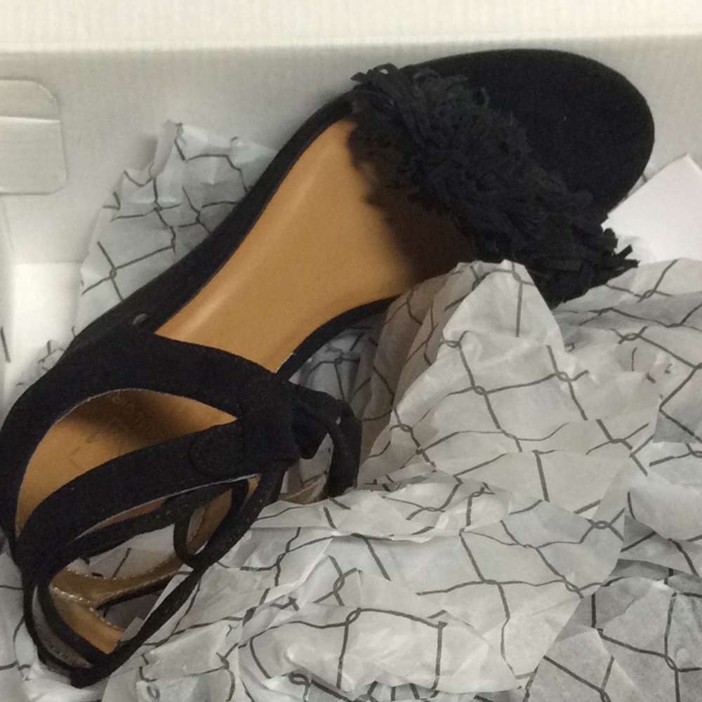 Material Girl Mhaniya Black 5.5 fancy sandals NIB